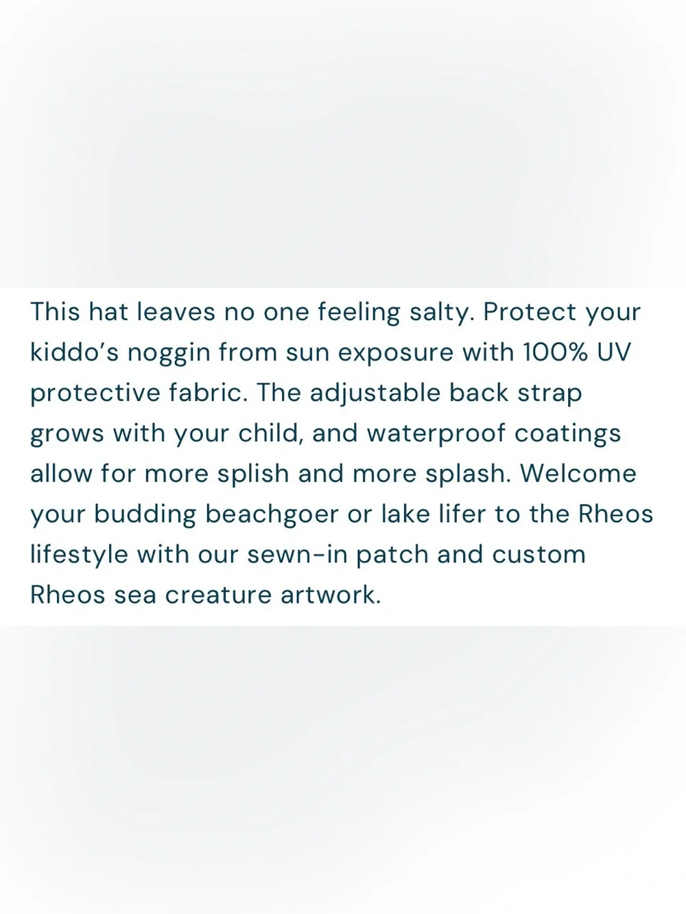 Rheos Salty UV Kids' Blue Ocean Print Swim Coverup Hat
